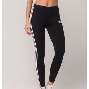 Adidas 3 Stripes Leggings - Black/White